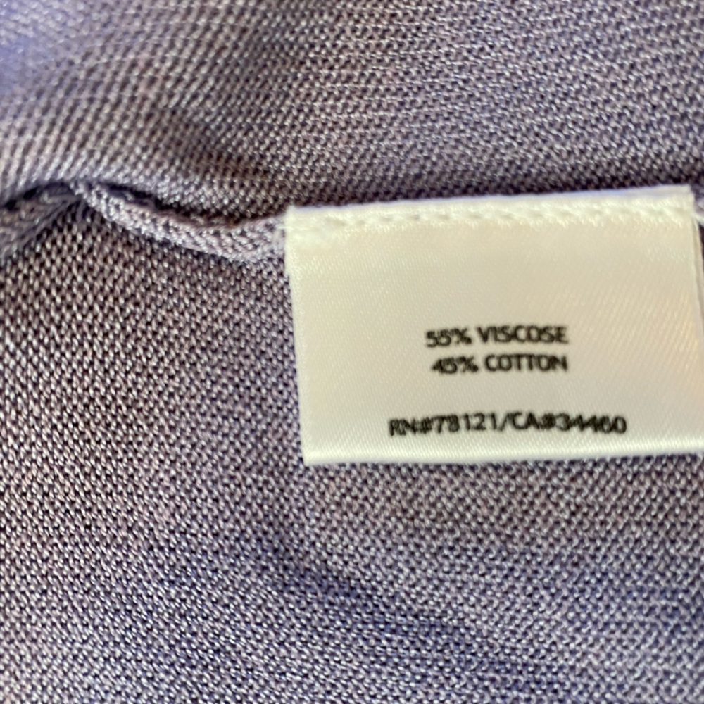 Eileen Fisher purple wrap waist blouse in size petite large. - Picture 15 of 16